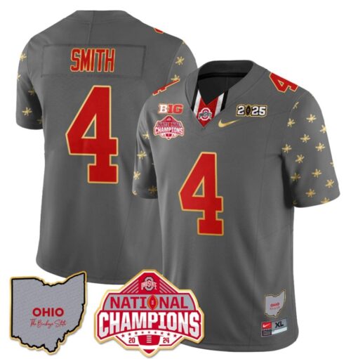 Jeremiah Smith Jersey #4 Ohio State National Champions 2025 Patch - Image 3