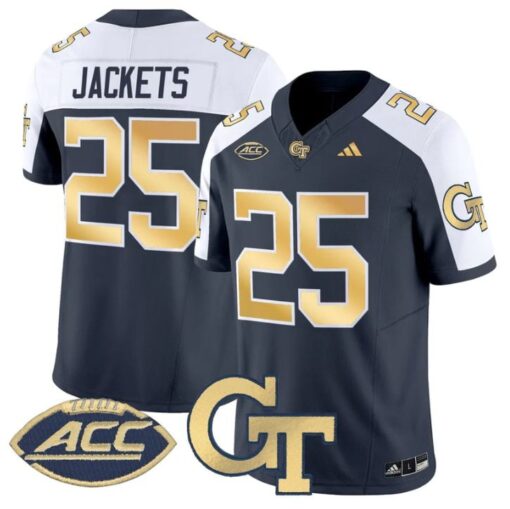 Jackets Jersey #25 Georgia Tech Yellow Jackets 2025 Limited Stitched - Image 4