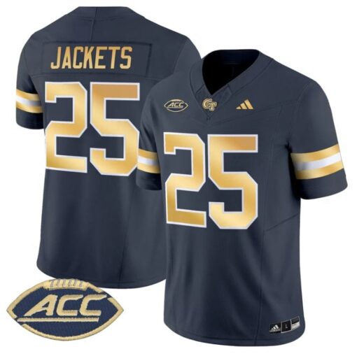 Jackets Jersey #25 Georgia Tech Yellow Jackets 2025 Limited Stitched - Image 5