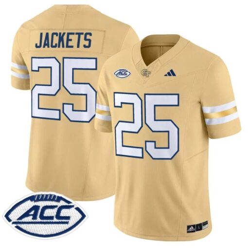 Jackets Jersey #25 Georgia Tech Yellow Jackets 2025 Limited Stitched - Image 3
