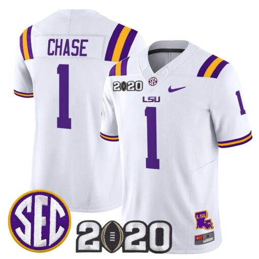 Ja'Marr Chase Jersey #1 LSU Tigers 2020 National Champions Stitched