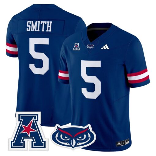 Jabari Smith Jersey #5 Florida Atlantic Owls 2025 All Stitched - Image 4
