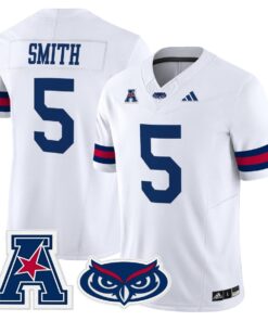 Jabari Smith Jersey 5 Florida Atlantic Owls 2025 All Stitched White