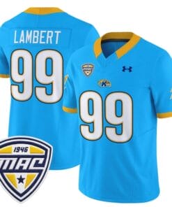Jack Lambert Jersey 99 Kent State Golden Flashes 2025 Stitched Light Blue