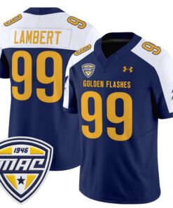 Jack Lambert Jersey 99 Kent State Golden Flashes 2025 Stitched Navy Alter