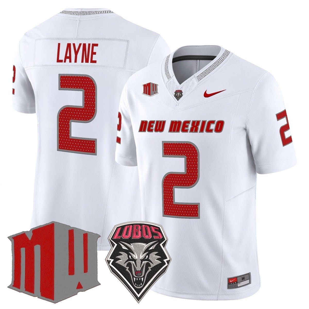 Jack Layne Jersey #2 New Mexico Lobos 2025 Vapor Limited Stitched - Image 2