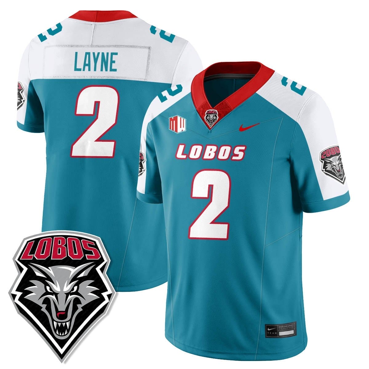Jack Layne Jersey #2 UNM Lobo Football 2025 All Stitched - Image 2