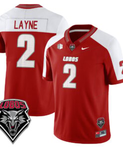 Jack Layne Jersey 2 UNM Lobo Football 2025 Stitched Alternate