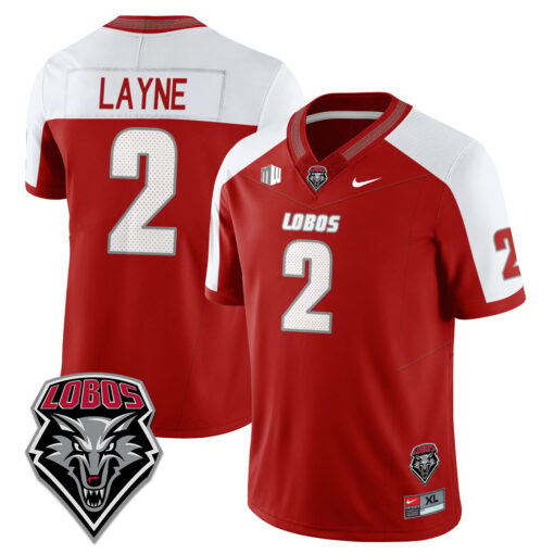 Jack Layne Jersey #2 UNM Lobo Football 2025 Stitched - Image 3