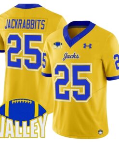 Jackrabbits Jersey 25 South Dakota State Jackrabbits 2025 Stitched Gold