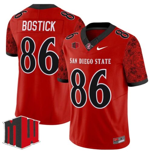 Jacob Bostick Jersey #86 San Diego State Aztecs 2025 Limited Stitched - Image 2