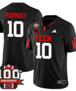 Jacob Rodriguez Jersey #10 Texas Tech Football 100th Anniversary Stitched