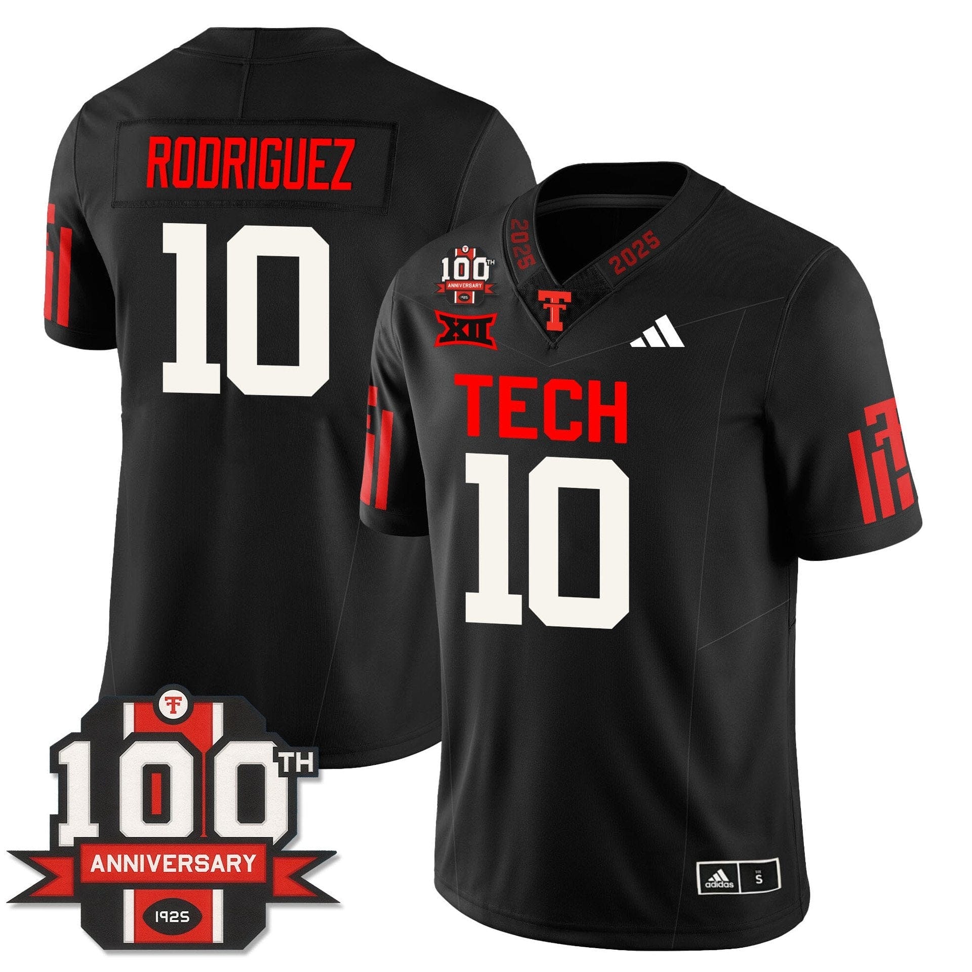 Jacob Rodriguez Jersey #10 Texas Tech Football 100th Anniversary Stitched