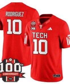 Jacob Rodriguez Jersey 10 Texas Tech Football 100th Anniversary Stitched Red