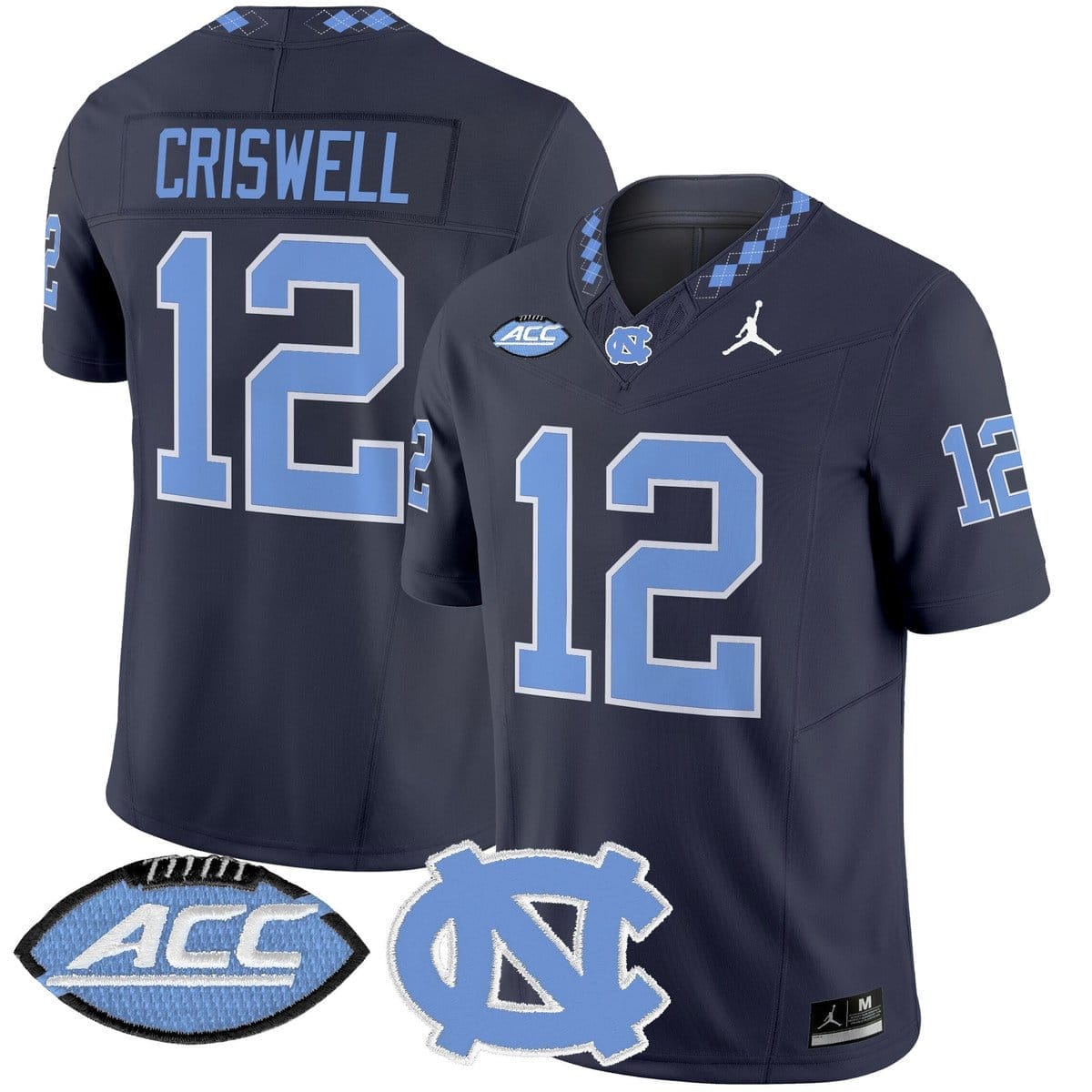 Jacolby Criswell Jersey #12 North Carolina Tar Heels 2025 Stitched - Image 5