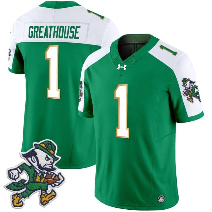 Jaden Greathouse Jersey #1 Notre Dame 2025 Gridiron Leprechaun Edition - Image 2