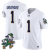 Jaden Greathouse Jersey 1 Notre Dame 2025 Gridiron Leprechaun Edition White