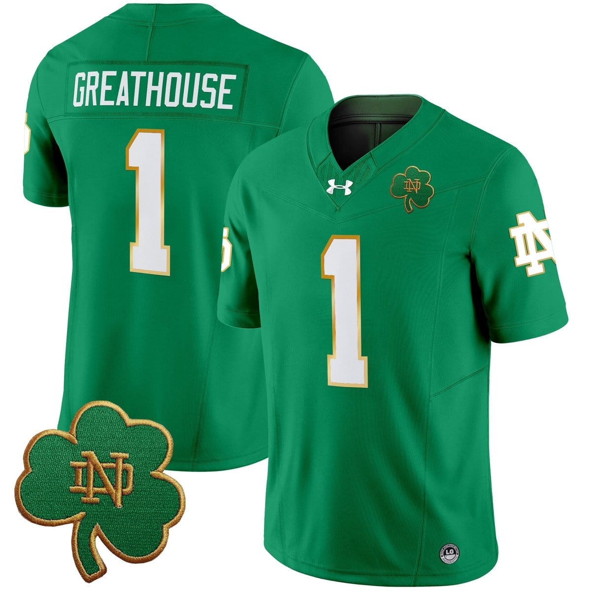 Jaden Greathouse Jersey #1 Notre Dame 2025 Vapor Limited V3 Stitched