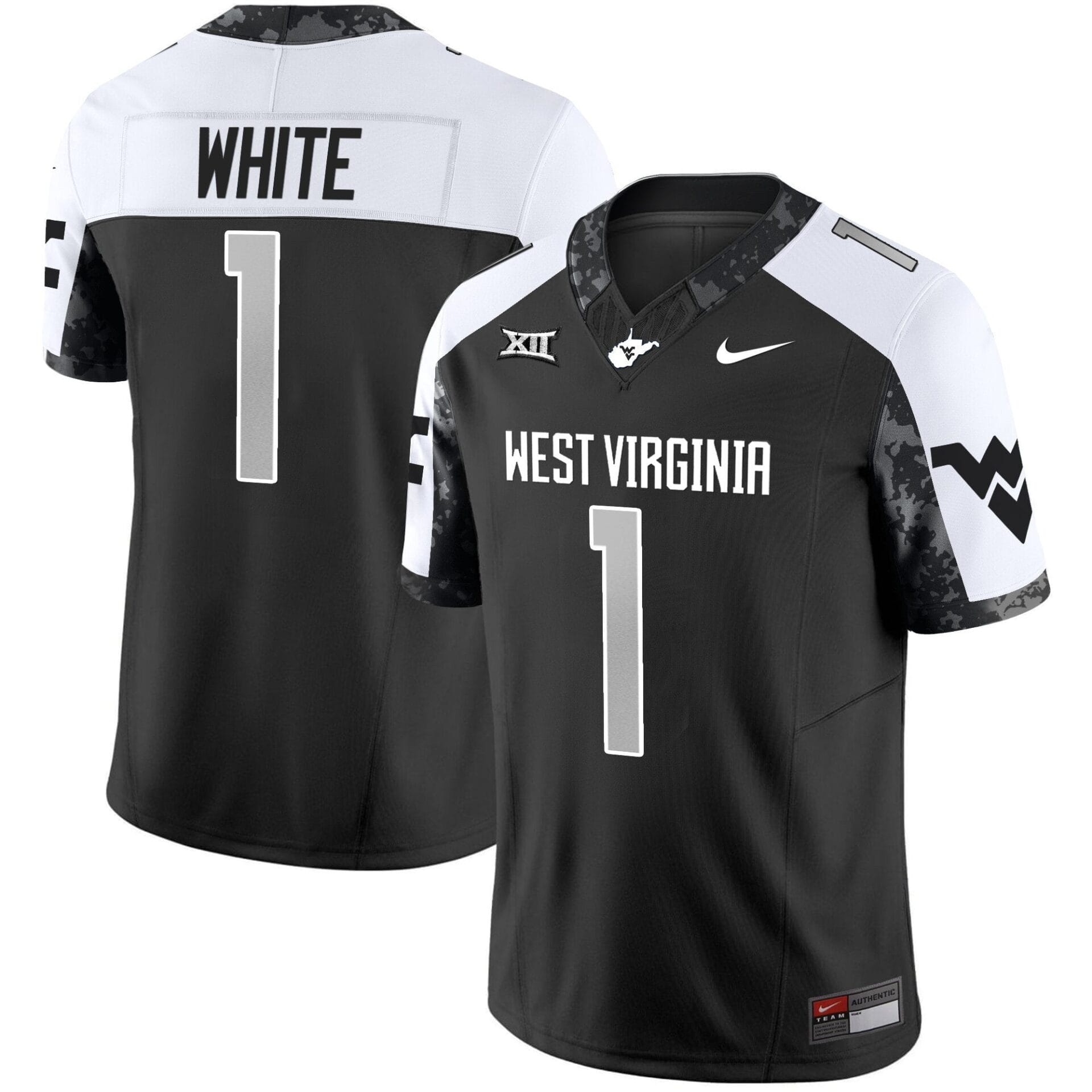 Jahiem White Jersey #1 West Virginia Mountaineers 2025 Stitched