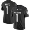 Jahiem White Jersey 1 West Virginia Mountaineers 2025 Vapor Stitched Coal e6984608 76e3 4af9 87bf 99c943c42379