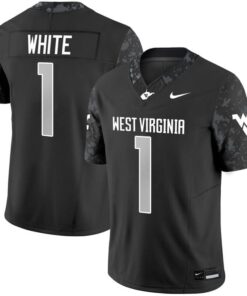 Jahiem White Jersey #1 West Virginia Mountaineers 2025 Vapor Stitched
