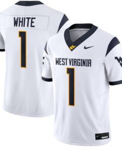 Alternative view of Jahiem White Jersey #1 West Virginia Mountaineers 2025 Vapor Stitched