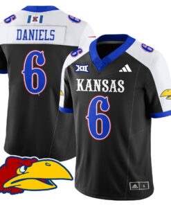 Jalon Daniels Jersey 6 Kansas Jayhawks Football 2025 Limited Stitched Black Alter