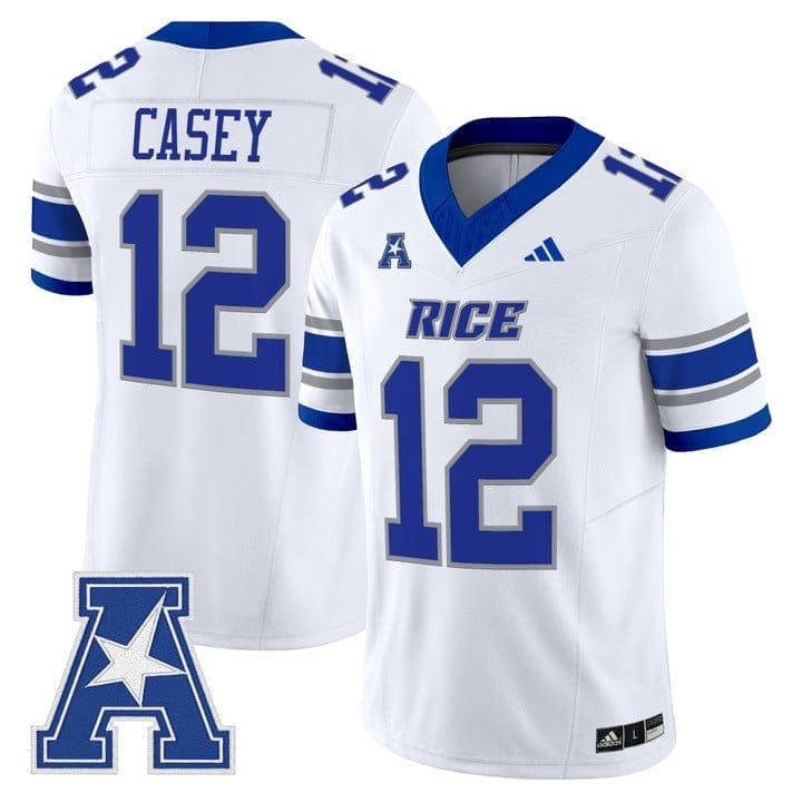 James Casey Jersey #12 Rice Owls 2025 Vapor Limited Stitched