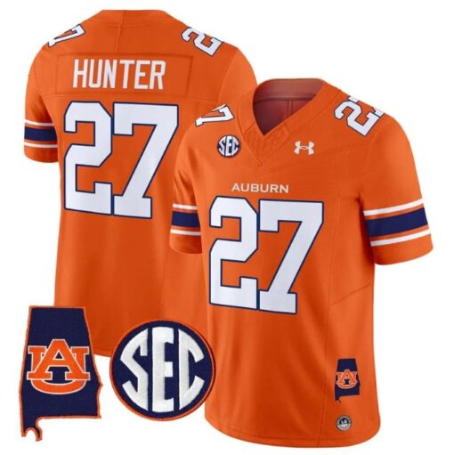 Jarquez Hunter Jersey #27 Auburn Tigers 2025 Alabama Patch Stitched - Image 4