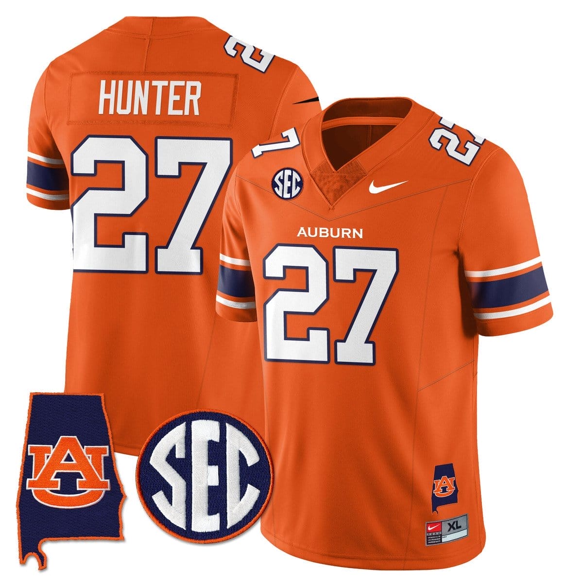 Jarquez Hunter Jersey #27 Auburn Tigers Alabama Patch Vapor Stitched - Image 5