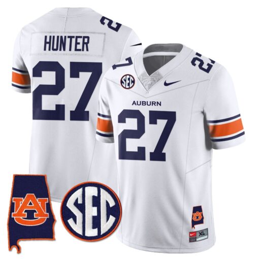Jarquez Hunter Jersey #27 Auburn Tigers Alabama Patch Vapor Stitched - Image 2