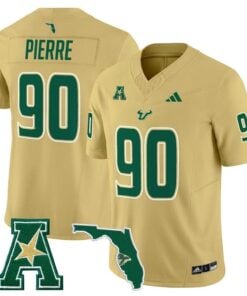 Jason Pierre Jersey 90 South Florida Bulls 2025 Limited Stitched Gold