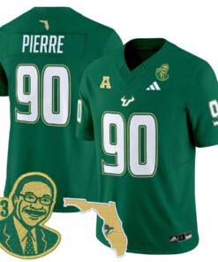 Jason Pierre Jersey 90 South Florida Bulls Lee Roy Selmon Legacy Stitched Green