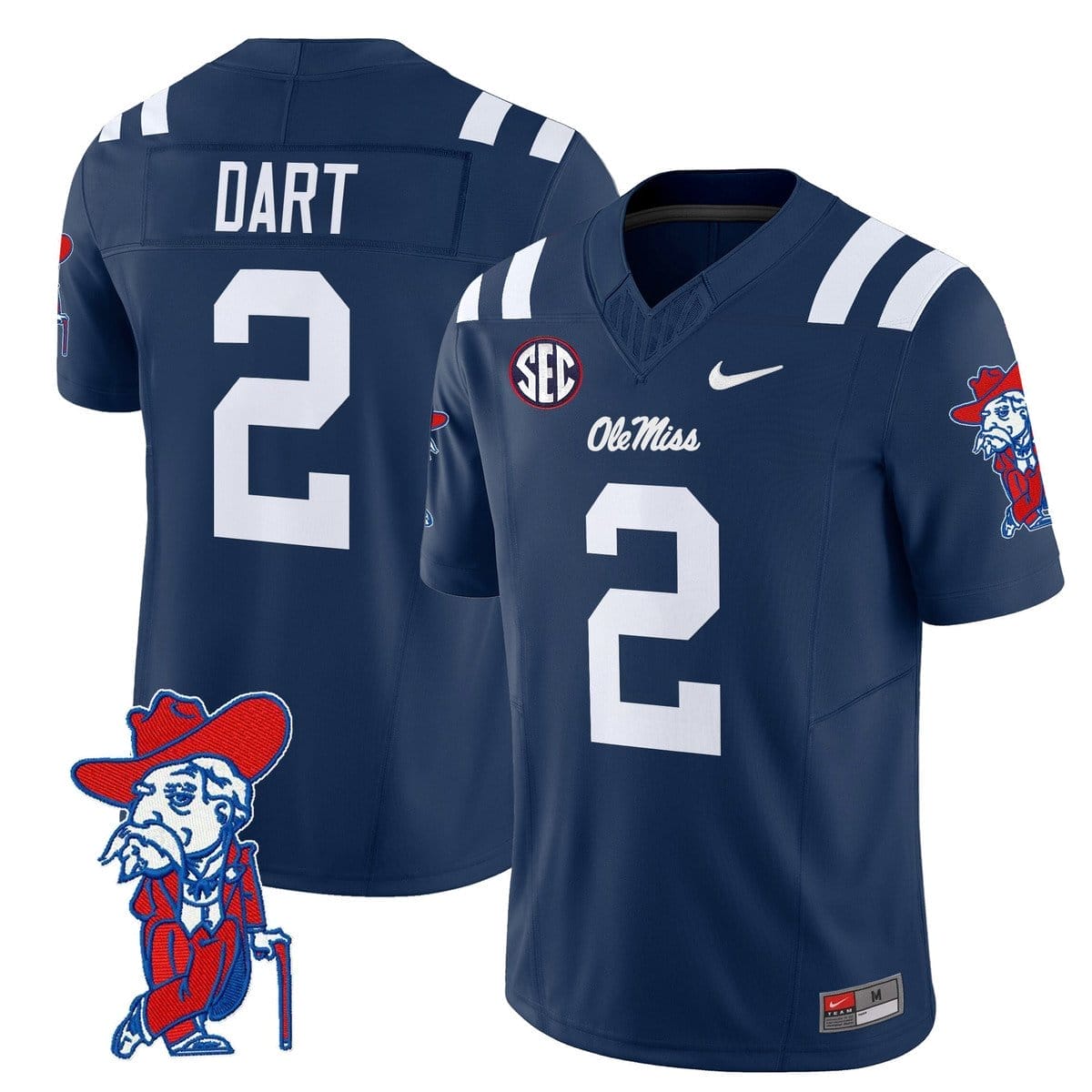 Jaxson Dart Jersey #2 Ole Miss Rebels 2025 Limited V2 Stitched