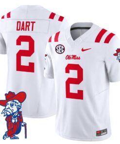Jaxson Dart Jersey 2 Ole Miss Rebels 2025 Limited V2 Stitched White