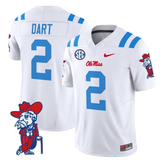 Jaxson Dart Jersey #2 Ole Miss Rebels 2025 Limited V2 Stitched - Image 5