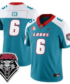 Jaxton Eck Jersey 6 UNM Lobo Football 2025 All Stitched Alternate