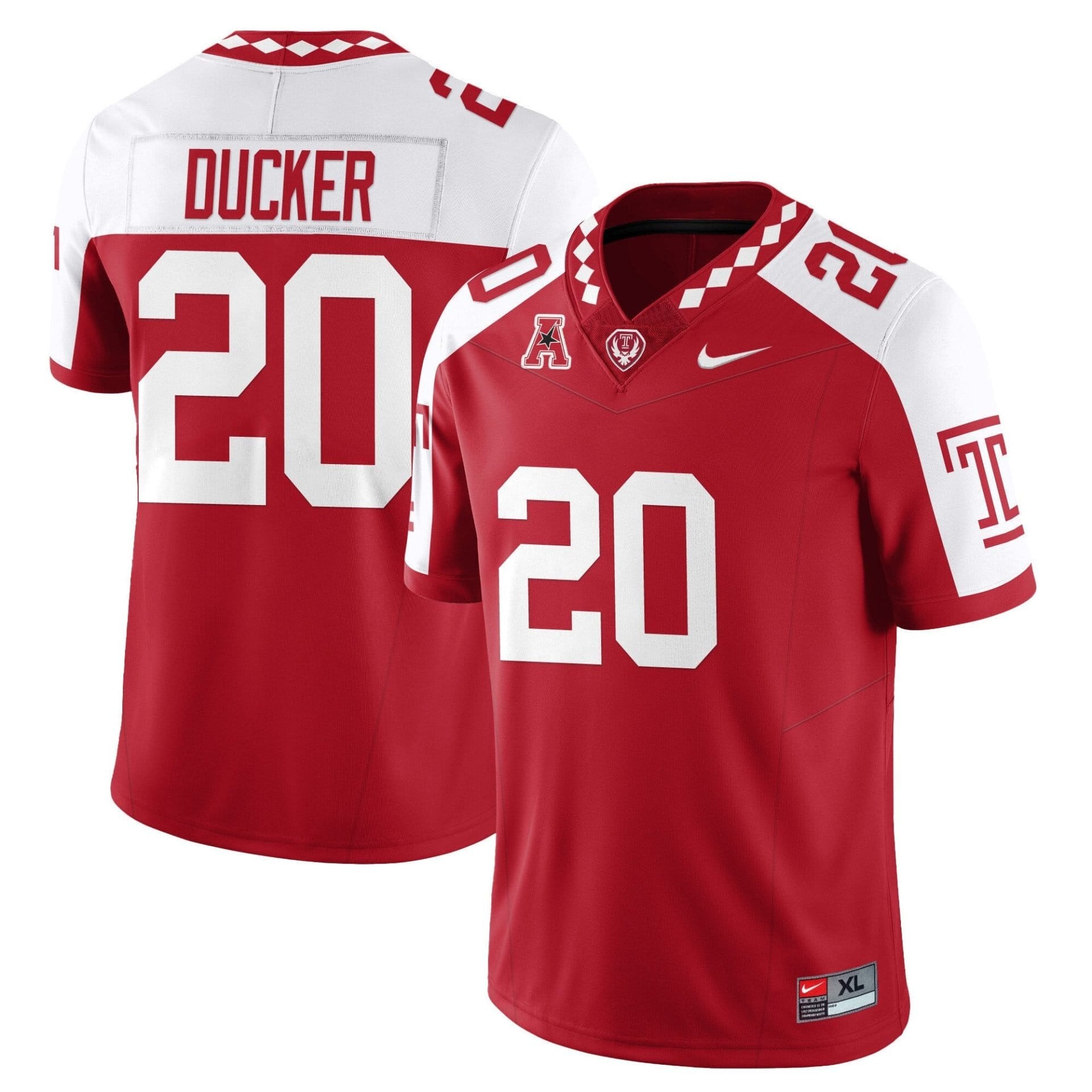 Jay Ducker Jersey #20 Temple Football 2025 Vapor Limited Stitched - Image 3
