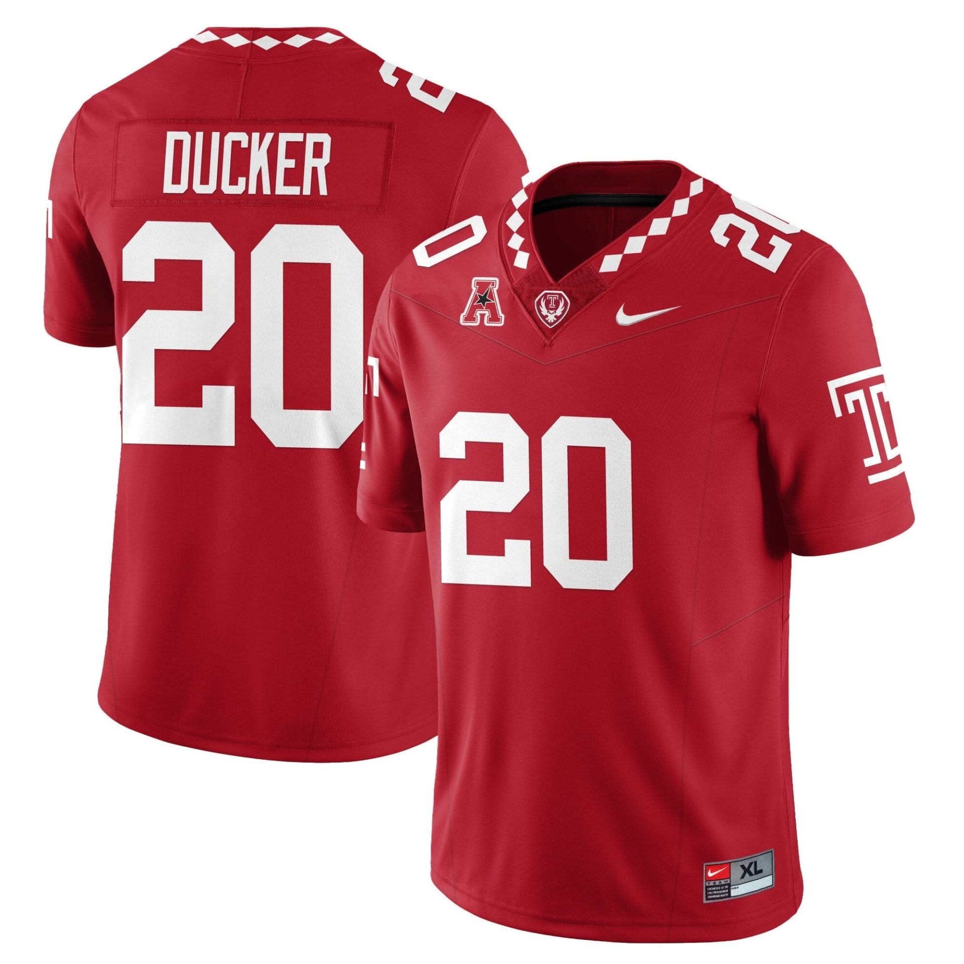 Jay Ducker Jersey #20 Temple Football 2025 Vapor Limited Stitched