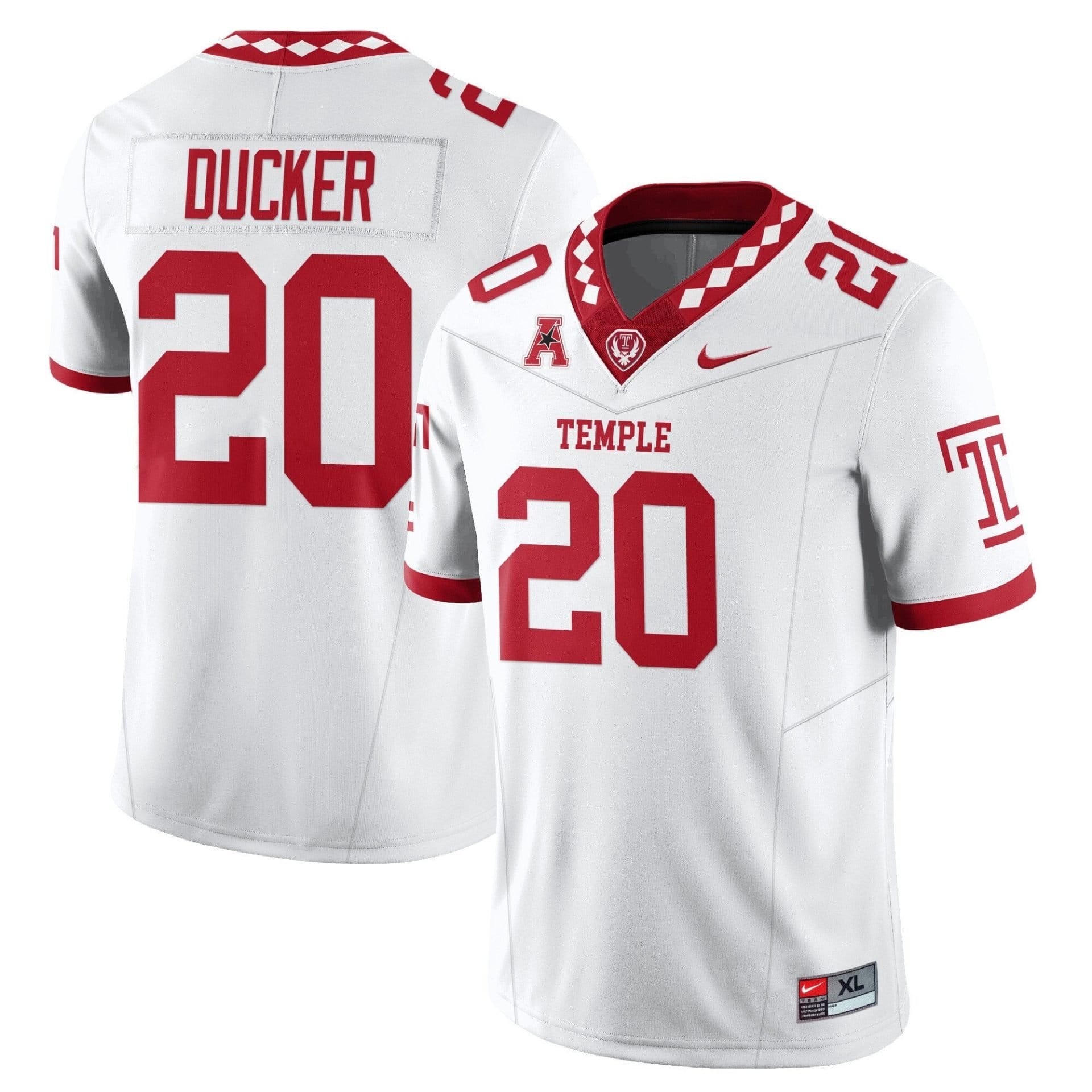 Jay Ducker Jersey #20 Temple Football 2025 Vapor Limited Stitched - Image 2