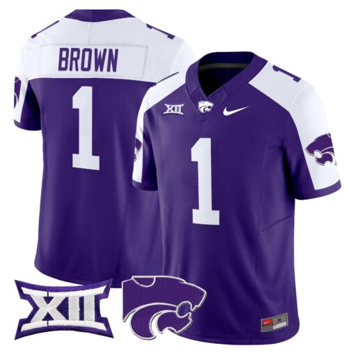 Jayce Brown Jersey #1 Kansas State Wildcats 2025 Limited Stitched - Image 4