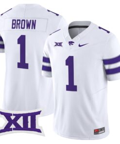 Jayce Brown Jersey 1 Kansas State Wildcats 2025 Limited Stitched White 7625baf6 fc1a 4047 bad1 2b0802bebb6c