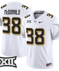 Jayden McDonald Jersey 38 UCF Knights 2025 Vapor Limited Stitched White