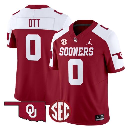 Jaydn Ott Jersey #0 Oklahoma Sooners 2025 Vapor Limited Stitched - Image 2