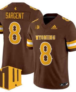 Jaylen Sargent Jersey 8 Wyoming Cowboys 2025 Vapor Limited Stitched Brown