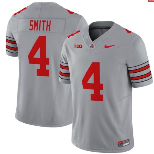 Jeremiah Smith Jersey #4 Ohio State Heritage Stripe 2025-26 Stitched - Image 4