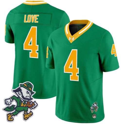 Jeremiyah Love Jersey #4 Notre Dame 2025 Gridiron Leprechaun Edition - Image 5