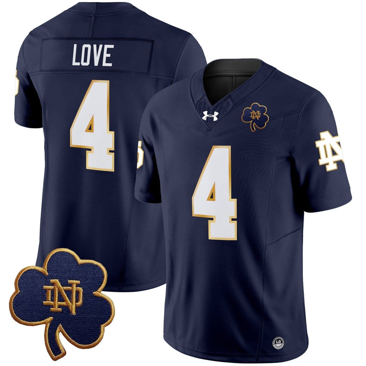 Jeremiyah Love Jersey #4 Notre Dame 2025 Vapor Limited V3 Stitched - Image 2