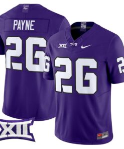 Jeremy Payne Jersey 26 TCU Horned Frogs 2025 Vapor Limited Stitched Purple