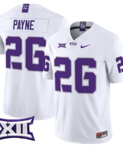 Jeremy Payne Jersey 26 TCU Horned Frogs 2025 Vapor Limited Stitched White